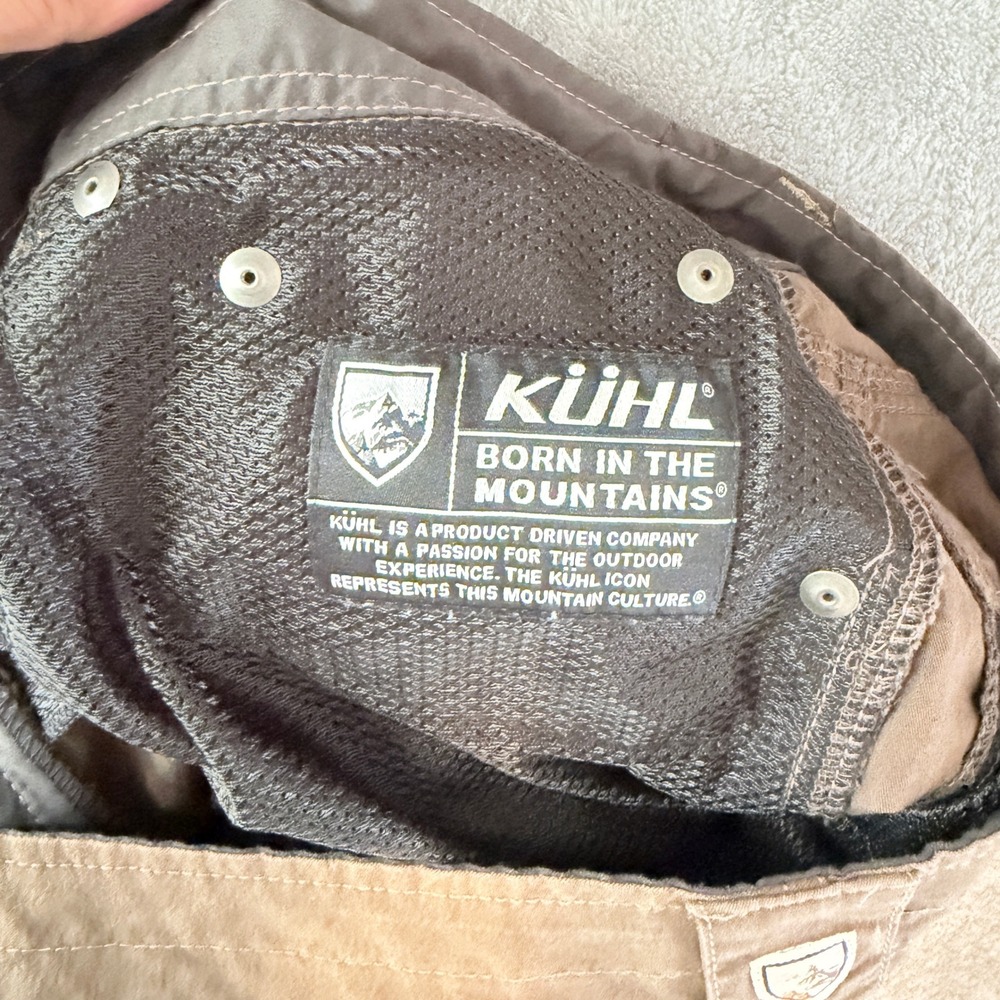 KUHL Men 35x32 Brown Lightweight Renegade Vented Hiking Work Pants Utility Gorp - Picture 7 of 11